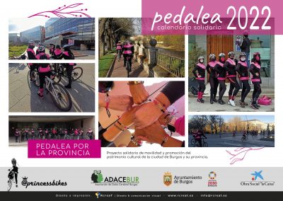 Calendario solidario 2022 Princessbikes a favor de ADACEBUR