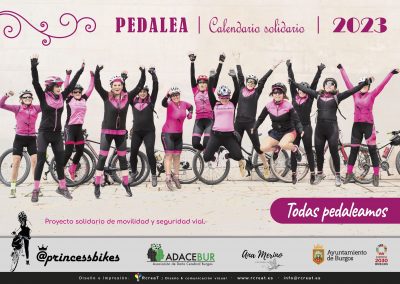 Calendario solidario 2023 Princessbikes a favor de ADACEBUR