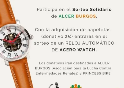 Sorteo solidario Reloj Acero Watch a favor de ALCER
