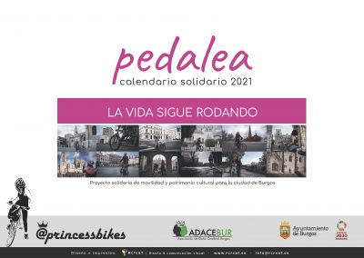 Calendario solidario 2021 Princessbikes a favor de ADACEBUR